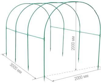 Теплица эконом металическая с укрытием  3*2 1*2м