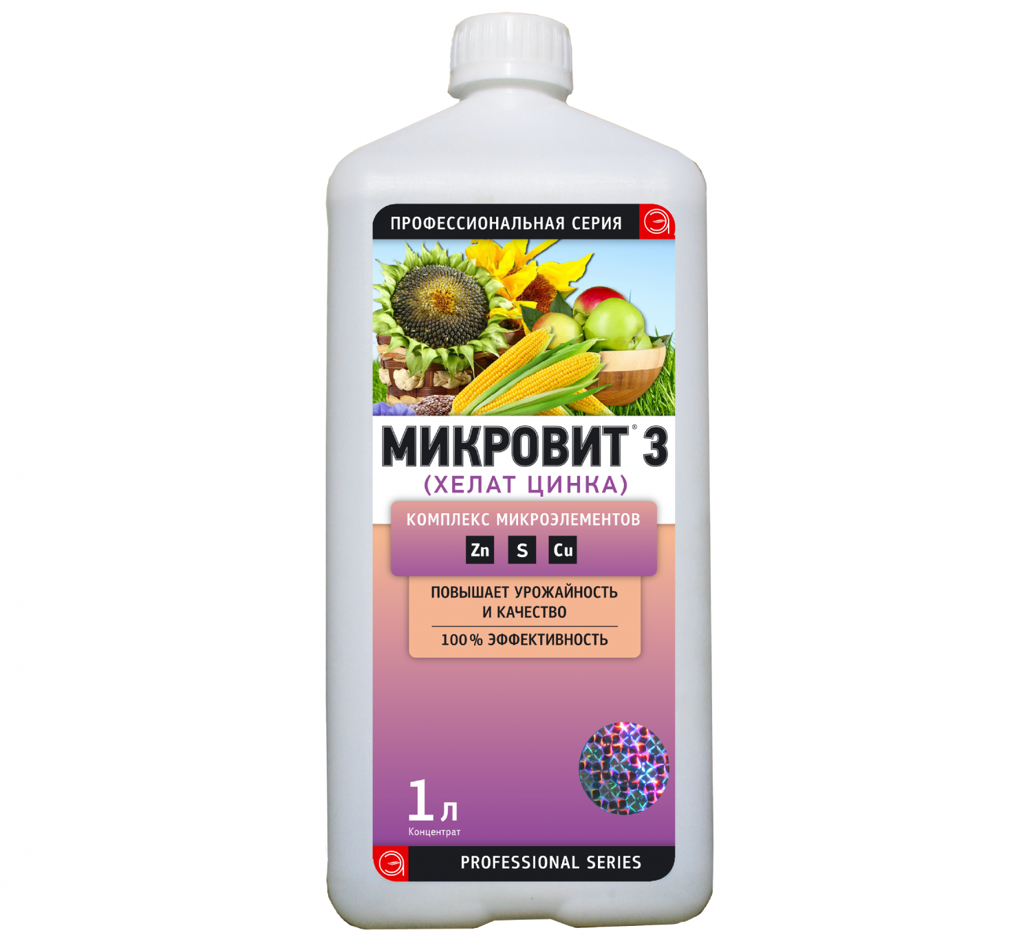Удобрение Микровит-3 Хелат Zn 1л Удобрение Микровит-3 Хелат Zn 1л