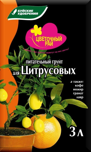 Грунт Цветочный рай для цитрусовых 3л