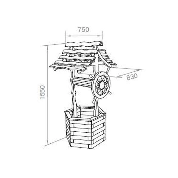 Мельница для сада из дерева чертеж. Цветочница колодец 6-ти гранный. Колодец декоративный для сада Размеры. Чертеж декоративного колодца. Декоративный колодец для цветов.